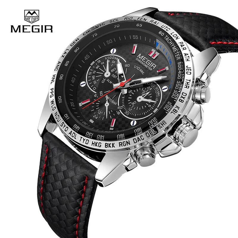 

MEGIR Men's Watches Top Brand Luxury Quartz Watch Men Fashion Casual Luminous Waterproof Clock Relogio Masculino 1010