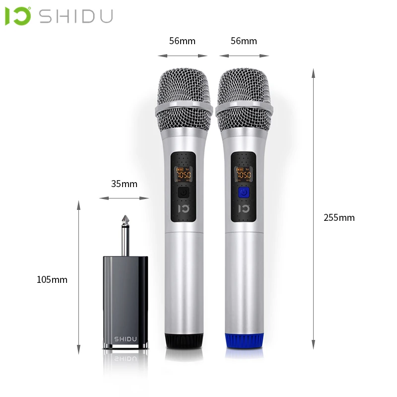 Discurso com Plugue de 6.5mm Amplificador de Voz para o Discurso Microfone sem Fio Shidu Handheld Uhf Dinâmico Omnidirecional Portátil Amplificador de Voz para o Receptor U20 - Image 2