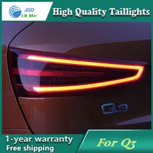 Автомобильный Стайлинг, задний фонарь, чехол для Audi Q3, задний светильник s, светодиодный задний светильник, задний фонарь, СВЕТОДИОДНЫЙ DRL+ тормоз+ Парк+ сигнальный стоп-сигнал