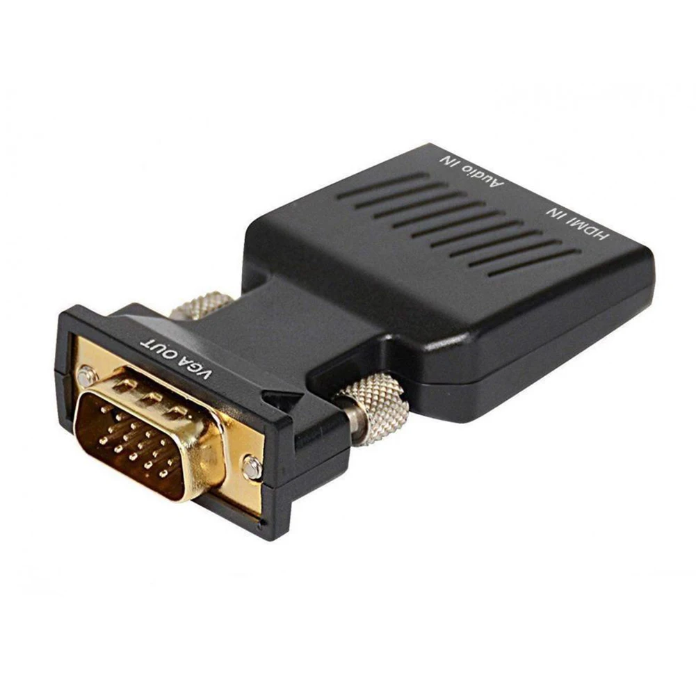 Выход конвертер мужчин и женщин аудио адаптер для питания ноутбука VGA к HDMI
