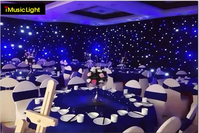2mx3m blue white led stage drape star cloth curtain dmx christmas lights