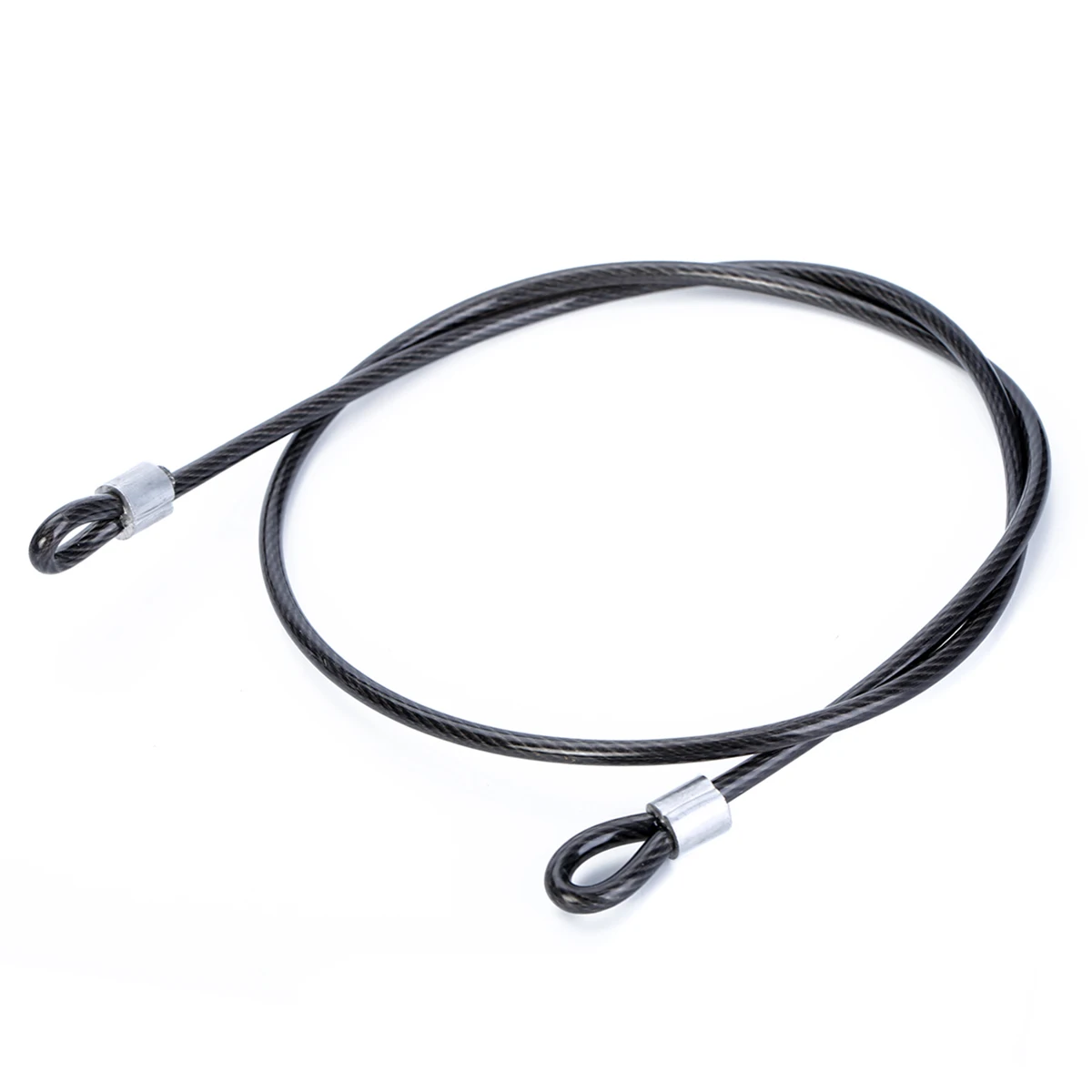 Outdoor Sports Double Loop Bike Bicycle Security Cable Lock Steel Strap U-Lock 100cm x 6mm Cycling Safety Scooter Guard