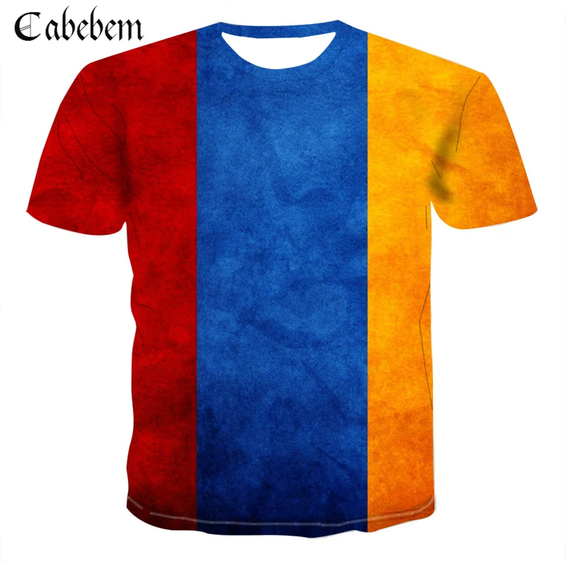 

2019 new summer 3D three-element printed striped T-shirt men's shirt casual fashion jacket Haraguchi short sleeve men's T-shirt