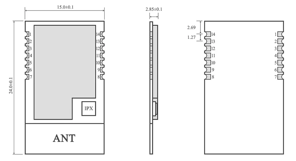 SX1280 100 мВт LoRa модуль 2,4 ГГц беспроводной приемопередатчик E28-2G4M20S SPI длинный диапазон 6 км 2,4 ГГц BLE rf передатчик 2,4 ГГц приемник