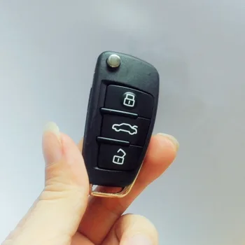 

10PCS/LOT Replacement 3 Buttons Filp Folding Key Remote Case Shell For Audi A6 A2 A3 A4 A6L A8 TT With LOGO