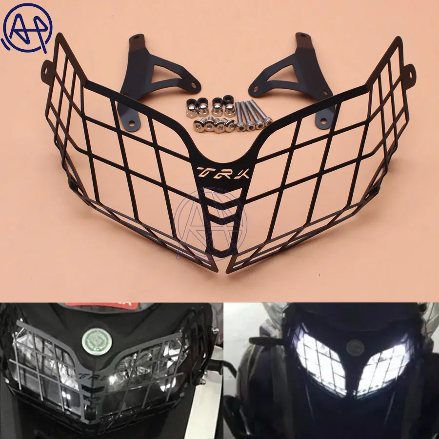 Motorcycle Headlight Protector Guard Lense Cover Grill Guard Headlight