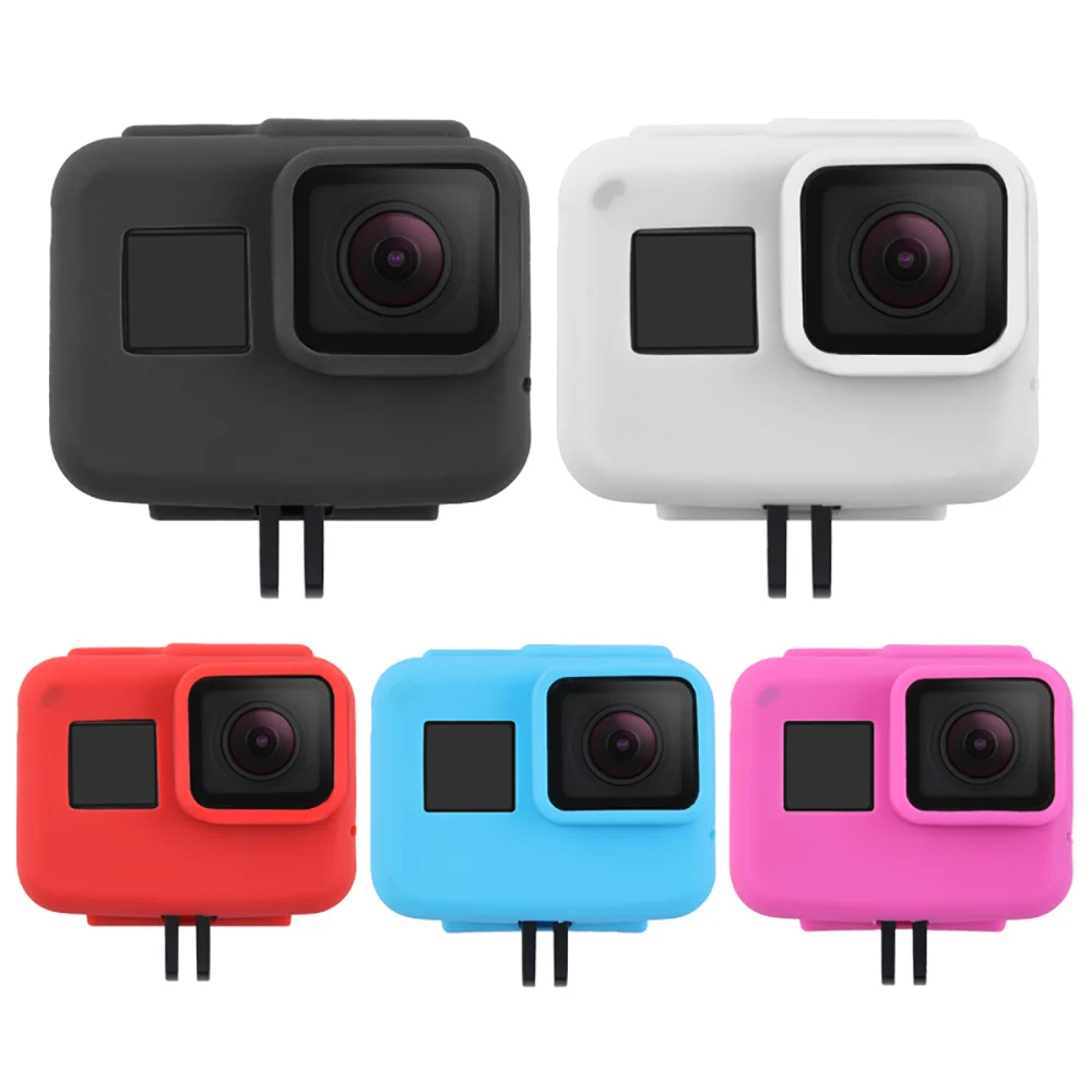 

RuigPro Soft Silicone Rubber Frame Protective Case for GoPro Hero 5 6 7 Black Protective Cover for Go Pro 5 Camera Accessories