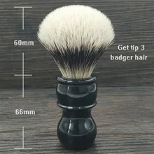 DS гель Наконечник 3 барсука волос Узлы с крюком для бритья кисти Черная смола ручка