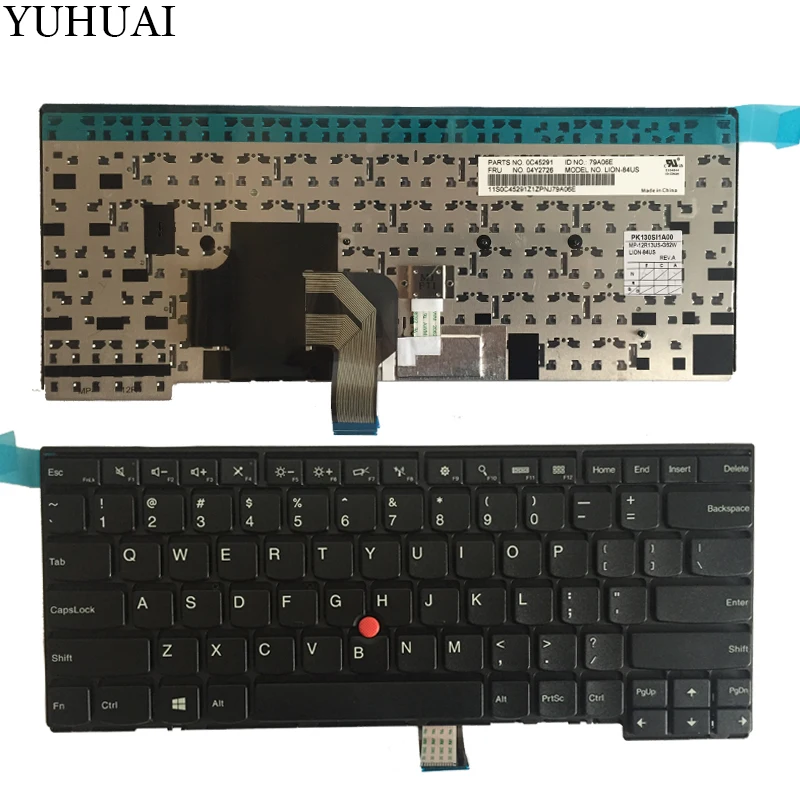 Новая клавиатура для ноутбука США для Thinkpad T440 T440S T431S T440P T450 T450S черная клавиатура NO backlit