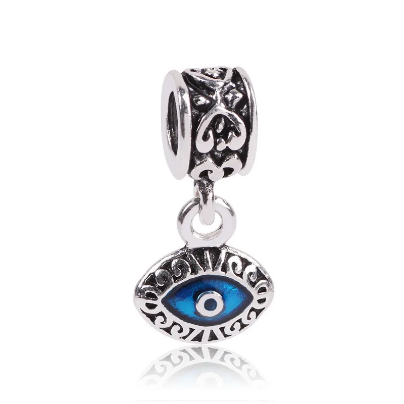 

Vintage Turkey eye shape charm Big Hole party Pendants DIY Jewelry Accessories beads Fit Bracelet necklace Gifts for girlsJPP319