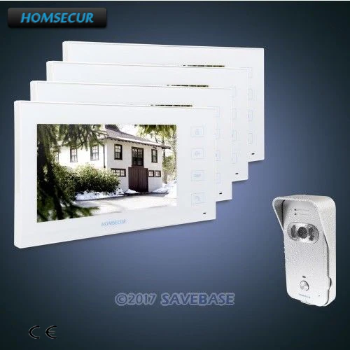 

HOMSECUR 7inch Wired Video&Audio Smart Doorbell with Silver Camera for House/Flat 1C4M