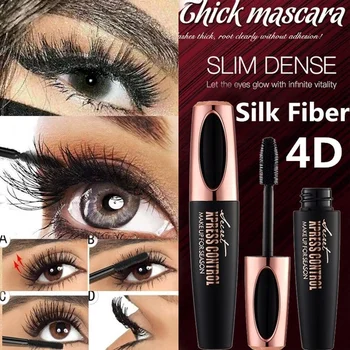 

New arrive Silk Fiber Lash Mascara Waterproof Rimel 3D Mascara For Eyelash Extension Black Thick Lengthening Eye Lashes Cosm