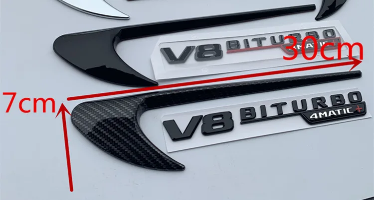 1 пара ABS лист борт Embleme C Класс E класс E300 п эмблемы наклейки (с V8biturbo 4matic + Декодер каналов кабельного телевидения)