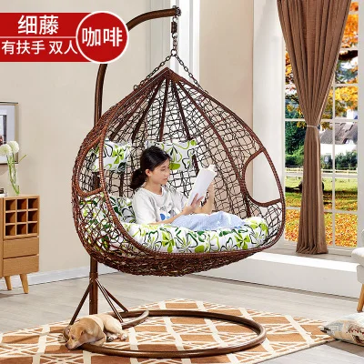 Луи Мода патио качели для взрослых Крытый hammockcradle стул хлорофитум ленивый стул двойные качели подвесное кресло качалка - Цвет: with handrail