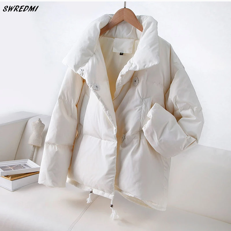 SWREDMI, осенне-зимняя женская парка, модная женская куртка, зимнее пальто для женщин, стоячий пуховик, теплая Повседневная куртка размера плюс