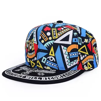

Outing Sunshade Tourist Totem Flower Cloth Hip Hop Hat Male and Female Flat Street Dance Hat Four Seasons Light Board Hat Batch