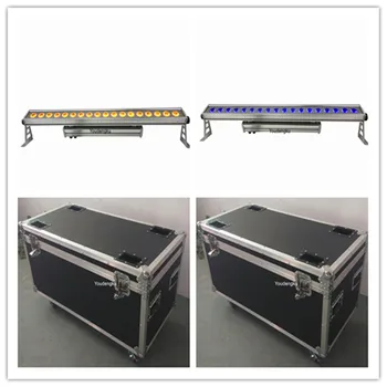 

8 pieces with flightcase ip65 led bar rgbw dmx 18*10w led wall washer dmx rgbw outdoor led lights wall wash effect