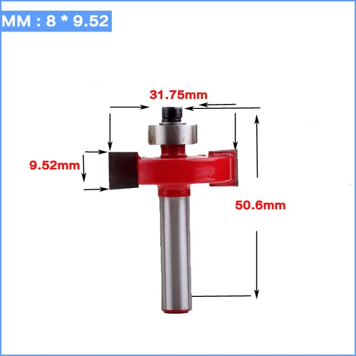 8 мм хвостовик т типа подшипники фрезерный станок для древесины промышленного класса Rabbeting бит деревообрабатывающий инструмент фрезы для дерева