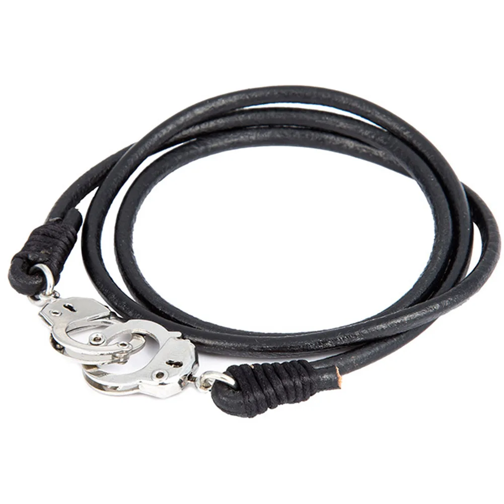 

Handcuff Leather t Handcuffed bracelet Multi-layer Bracelets for Men