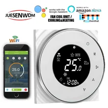 95-240VAC 4 трубы 2 трубы умный wifi термостат контроль температуры для температура отопления охлаждения работает с Alexa Google home