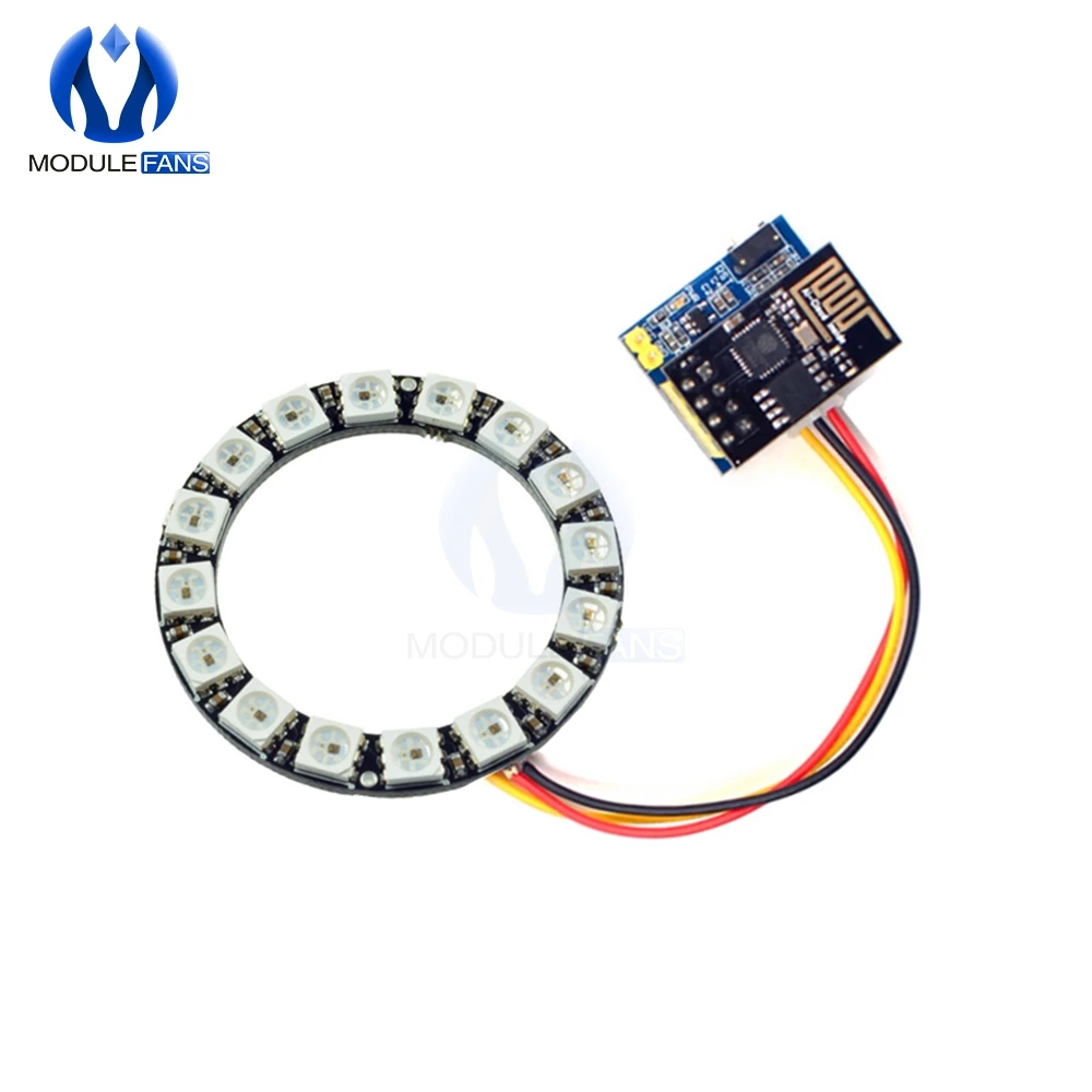 ESP8266 ESP01 светодиодный RGB контроллер модуль Wi Fi для Arduino IDE WS2812 WS2812B 5050 16 бит