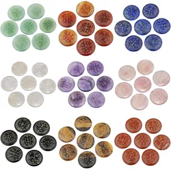 TUMBEELLUWA 7Pc/Set Round Crystal with Engraved Circle Magic Archangel Symbol Spiritual Powers Palm Stone Worry Stone TUMBEELLUWA 7Pc/Set Round Crystal with Engraved Circle Magic Archangel Symbol Spiritual Powers Palm Stone Worry Stone
