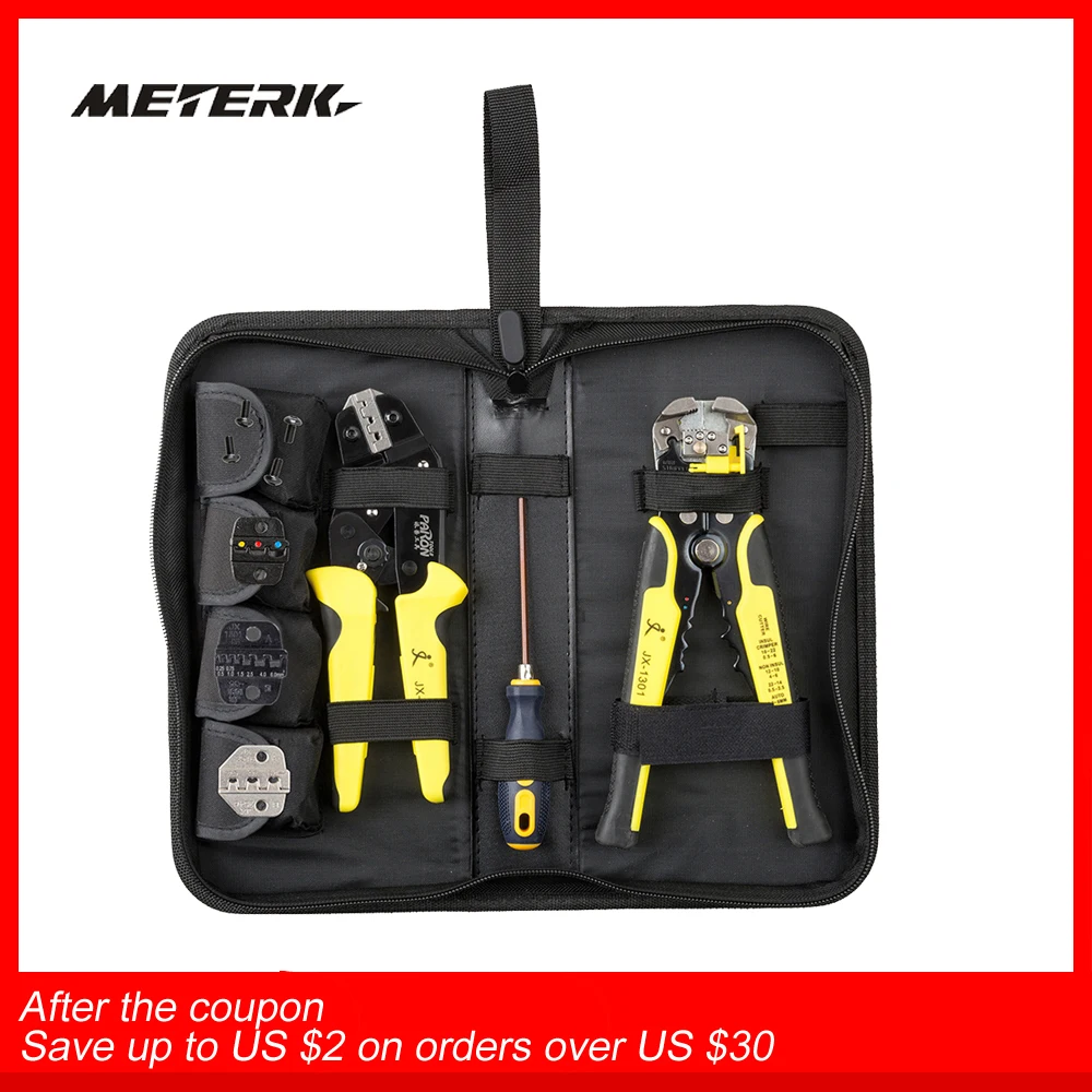 

4 In 1 Multi tools Wire Crimper Tools Kit Engineering Ratchet Terminal Crimping Plier Wire Crimper + Wire Stripper+S2 Screwdiver