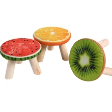 Низкий табурет из цельного дерева, фруктовая ткань, диван, табурет, паровозик, журнальный столик, табурет, сменная скамья для обуви, Детская скамья, табурет для ног, деревянный St