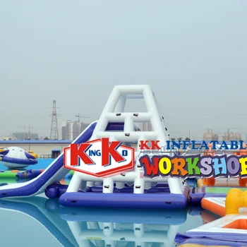 

Summer Hot sale Floating water slide PVC inflatable water tower, floating inflatable water game for water park