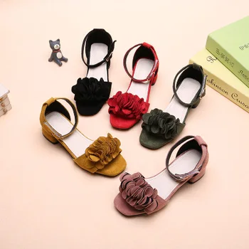 

Girls shoes sandals new wave Korean version of the summer fashion soft bottom non-slip buckle high-heeled princess shoes childre