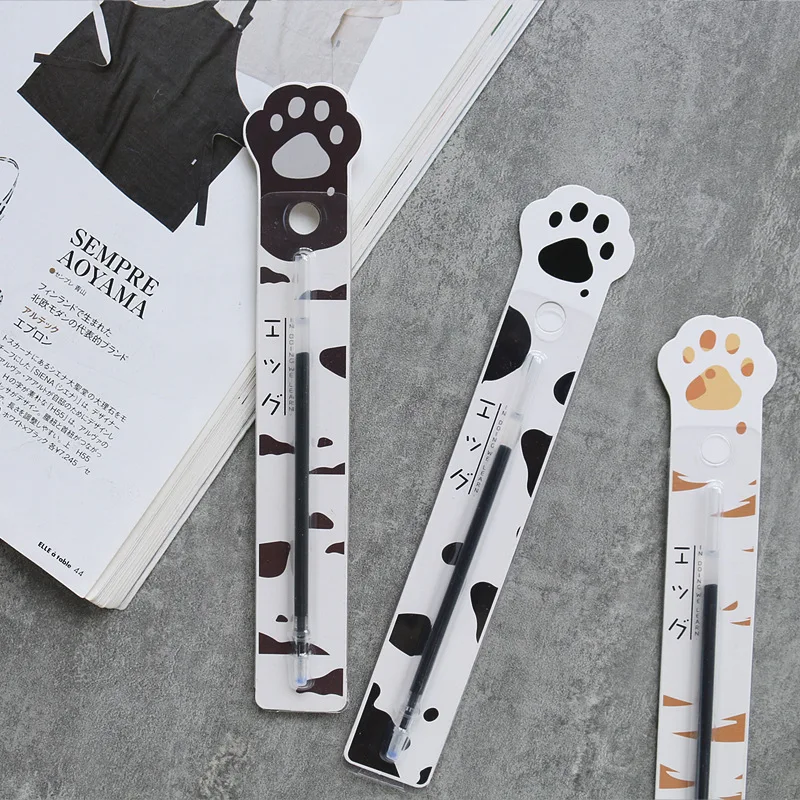 3 шт. Япония и Южная Корея мультфильм милый Аниме Черная заправляемая ручка для студентов креативная станция Водяная ручка 0,5 мм Заправка Закладка