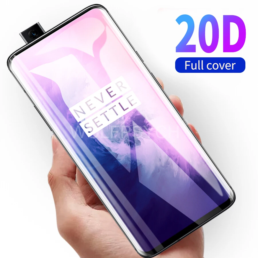 20D закаленное стекло для Oneplus 7 Pro полное изогнутое покрытие протектор экрана One Plus