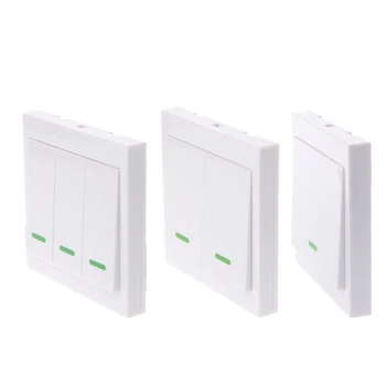 

433MHz RF Wireless Remote Control Switch 86 Wall Panel Transmitter With 1 2 3 Button For Home Room Hall Ceiling Wall Light