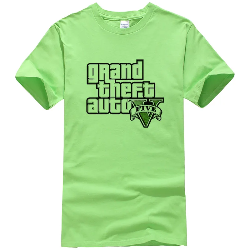 Футболка мужская GTA 5 летняя хлопковая брендовая футболка Homme Модные Топы Camisa