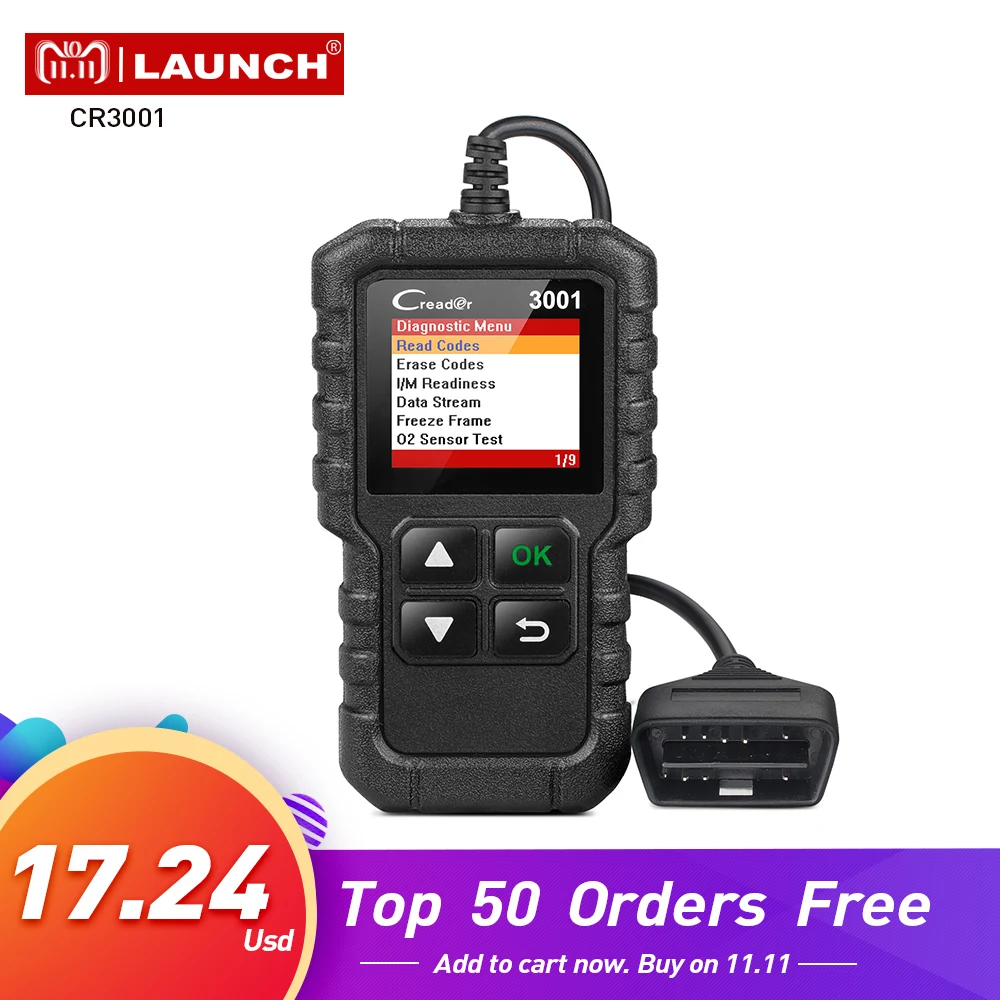 Prodotto - LAUNCH X431 CR3001 OBD 2 CAR Code Reader Support Full OBDII ...