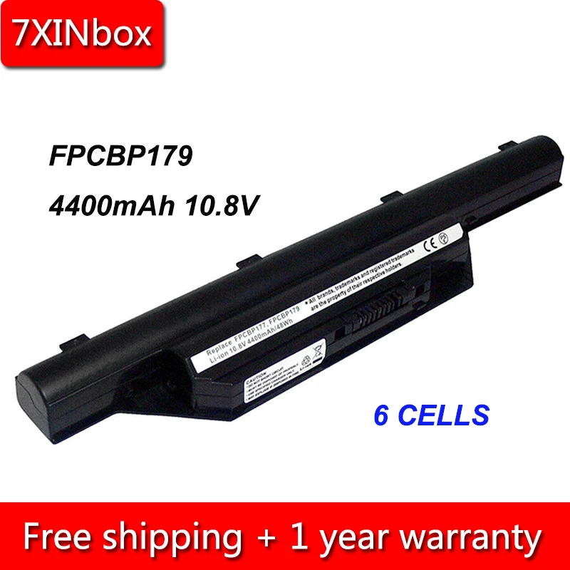 Аккумулятор 7XINbox 6 ячеек 4400 мАч FMVNBP159 FPCBP179 FPCBP177 FPCBP179AP для ноутбука Fujitsu LifeBook S6410 S6420