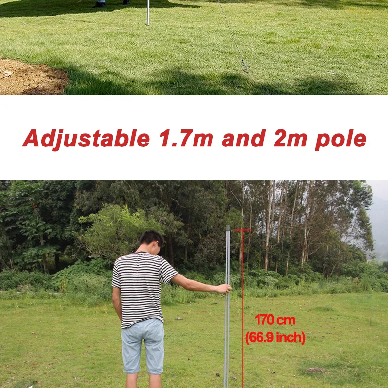 Toldo de Dobramento de Acampamento Suporte de Apoio do Pólo Acampamento ao ar ao ar Livre Haste Tenda Dobrável Pólo Hastes Tenda Sol Abrigo Praia Tarp Tenda Acessórios 21 High Quality Esporte e Lazer