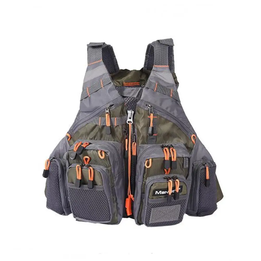

LumiParty Adult Fishing Vest Multi-pocket nylon Buoyancy Suit Life save jacket Vest for fishing hunting hiking Swimming