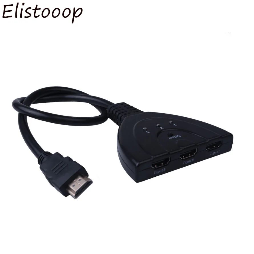 Разветвитель HDMI Elistoop Mini 3 порта кабель 1 4b 4K * 2K 1080P переключатель в концентратор