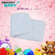 Взрослый вставка для подгузников 50*20 см подгузник Подгузники 100 шт. micorfiber 4 слоями