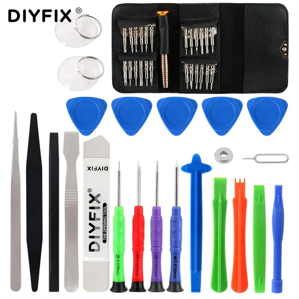 DIYFIX 48 в 1 отвертка Torx инструмент для ремонта мобильных телефонов набор ручных инструментов для iPhone MacBook Xiaomi Tablet PC маленький набор игрушек - Цвет: 48 in 1