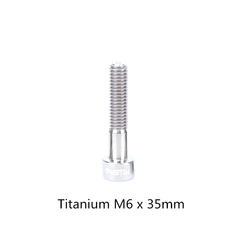 1 шт. M6 x 30/35/40/50 мм болты из титанового сплава велосипед болт для гарнитуры MTB велосипедный вынос руля Топ Кепки болт - Цвет: Titanium 35mm