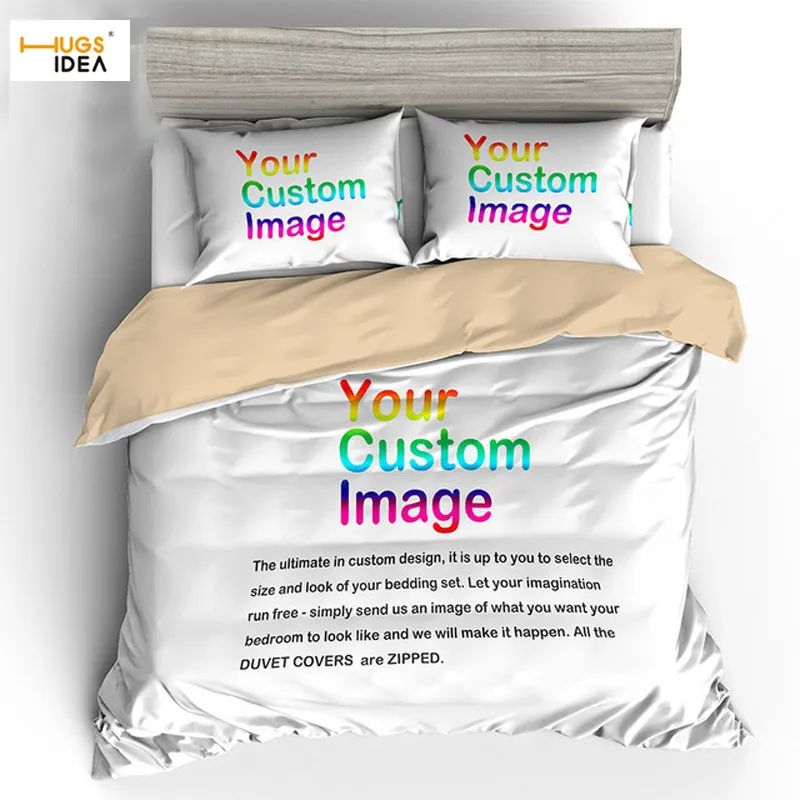 Hugsidea Custom Your Own Design Bedding Set Novelty Creative Home