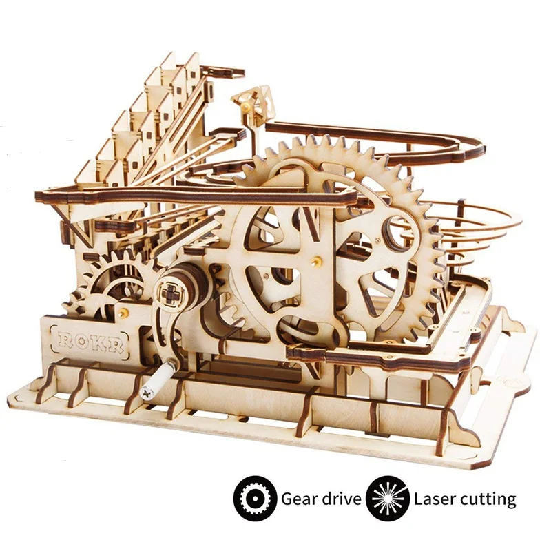 Robotime DIY водоворот Coaster | Деревянная модель строительные наборы сборные игрушки 4