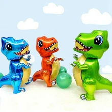 Giant 3D Dinosaurus Lopen Ballonnen Folie Staande Groene Dinosaurus Rode Draak DIY Verjaardag Party Decor kids Jongen Speelgoed Helium Globals