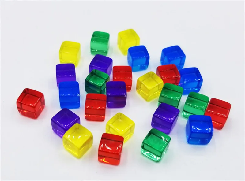 15 шт./компл. 14 мм 5 Цвет прозрачный углу площади Цвет ful Кристальные кости шахматная фигура прозрачный правый угол сито для игра-головоломка