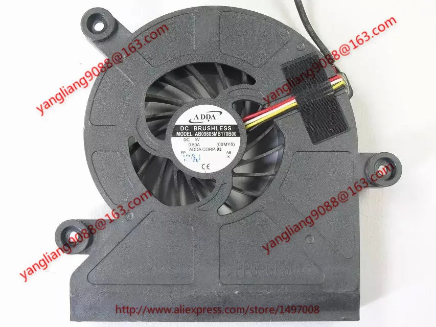 ADDA AB09805MB170B00 DC 5V 0.50A 4 проводной Сервер вентилятор охлаждения|blower fan|server fandc 5v fan |