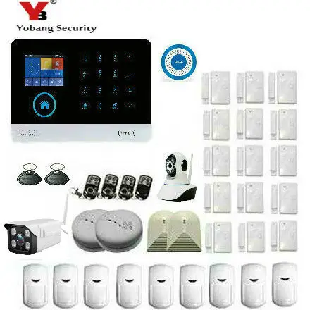 

Yobang Security WIFI GSM Wireless Door Sensor Intruder APP Remote Control Alarm System IP Camera Wireless Home House Security