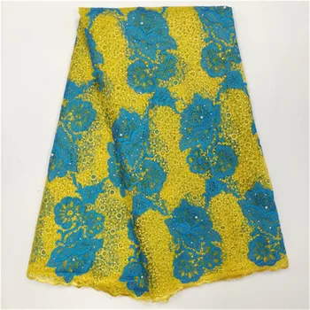 

French Net Lace Fabric 2019 Latest African Lace Fabric With Embroidery Mesh Tulle Lace Fabric High quality Nigerian Stone Lace