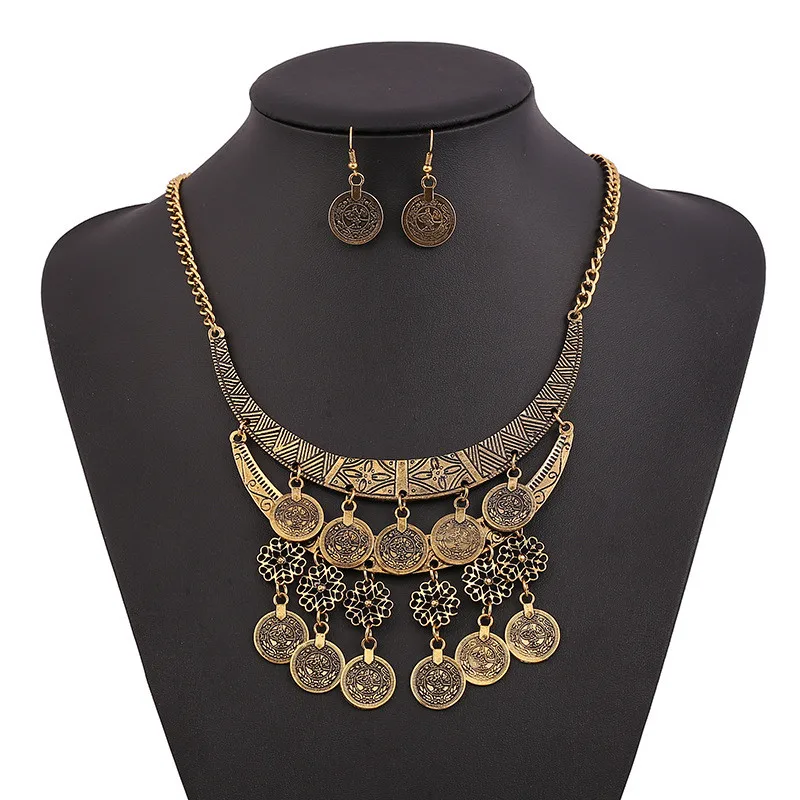 

FLDZ Retro Gold Necklace For Women Fashion Jewelry Accessories Metal Tassel Pendant Necklaces choker